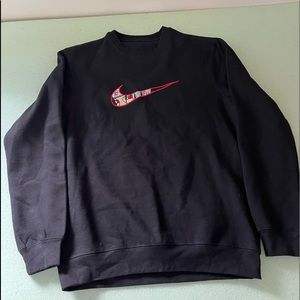 Black Crewneck with ITC Embroidery